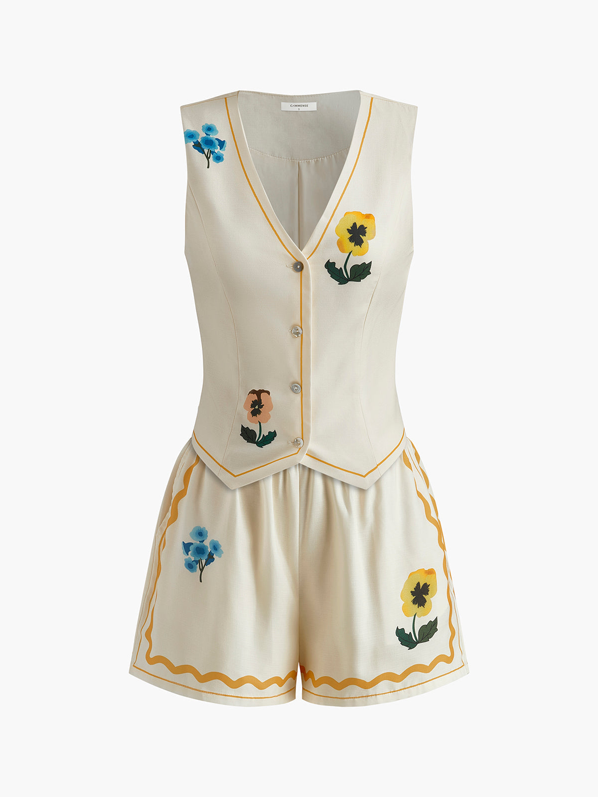 Bloemenprint Tank Shorts Set