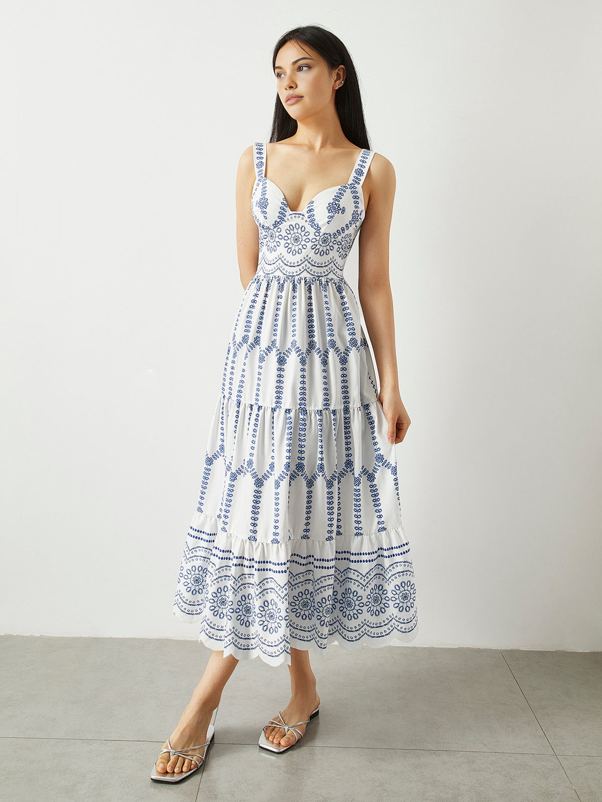 Bohemian Print Vloeiende Maxi Jurk
