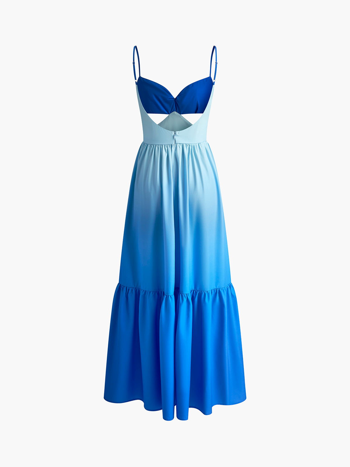 Rugloze Cut-out Schouderbandjes Lange Jurk