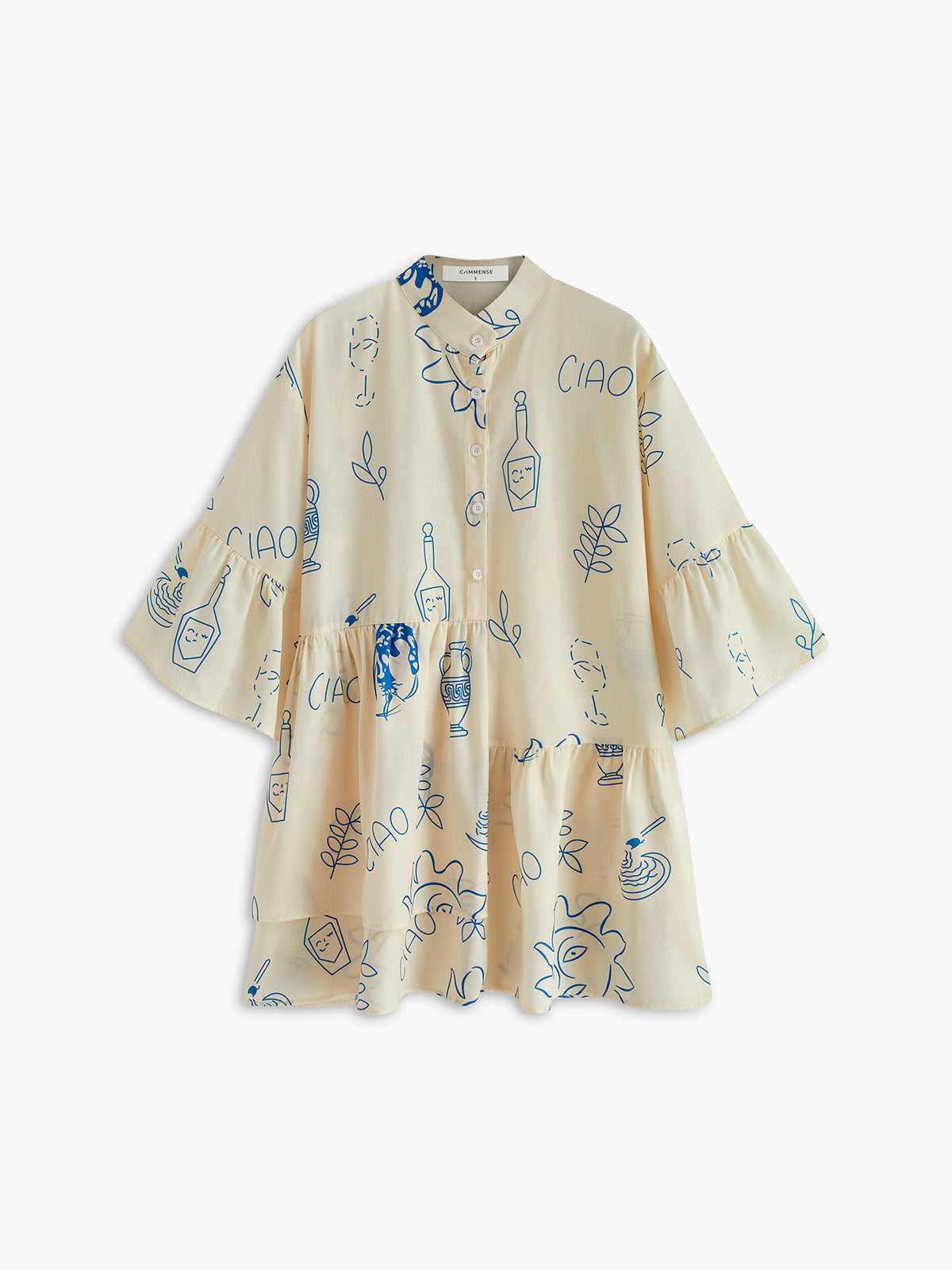 Oversized Zonneprint Korte Jurk
