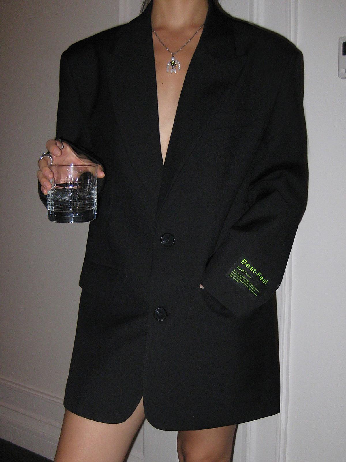 SOPHIA – Oversized Klassieke Blazer met Revers, Knopen en Praktische Zakken
