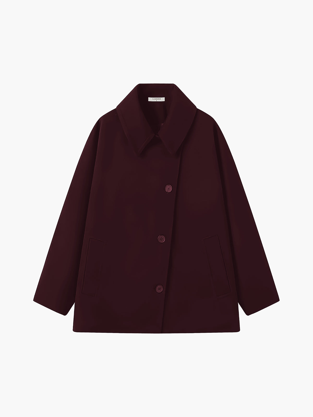Effen Oversized Jas met Zakknopen