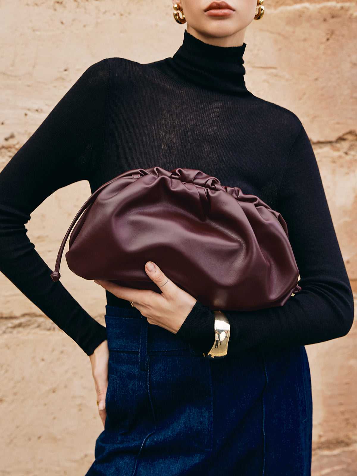 Selena Trekkoord Clutch Tas