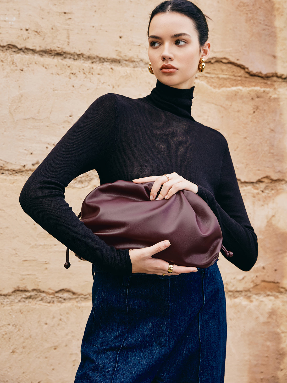 Selena Trekkoord Clutch Tas