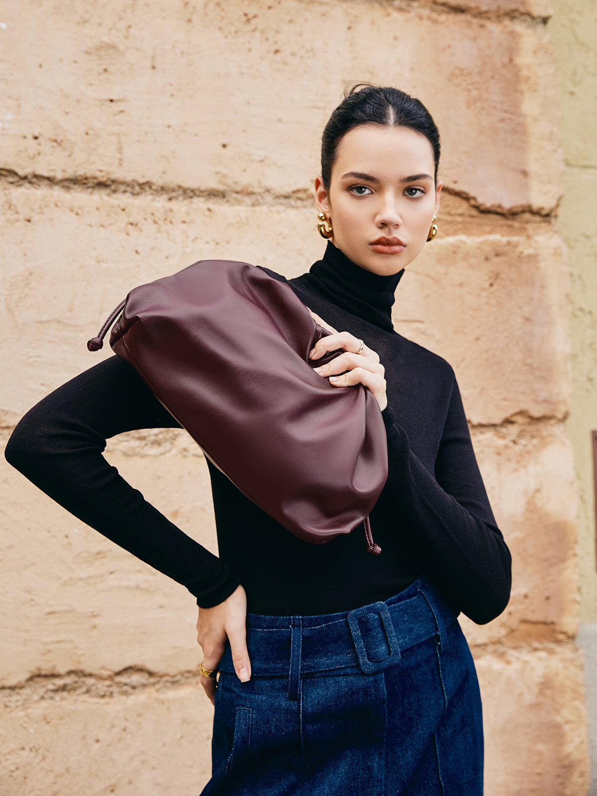 Selena Trekkoord Clutch Tas