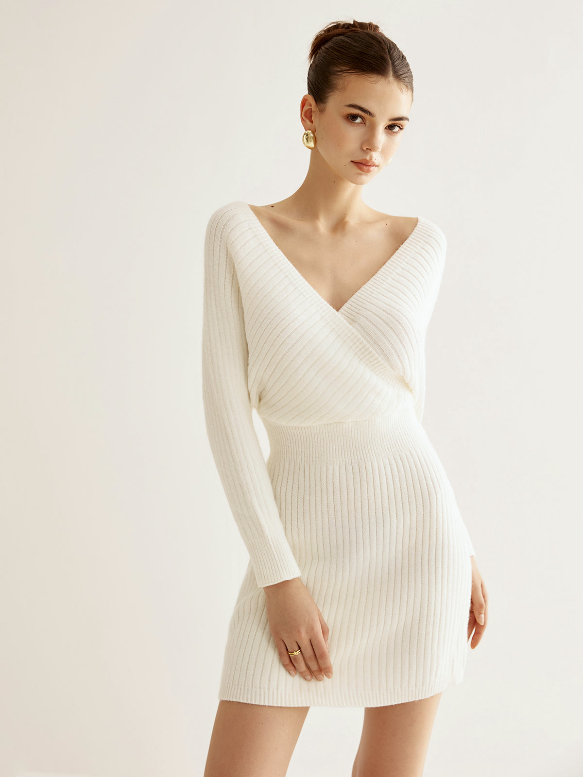 Kruislingse Taille Trui Jurk