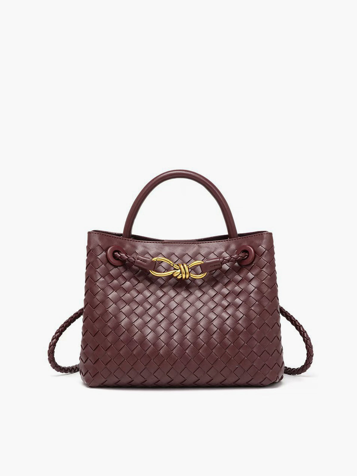 Tas met Metaal Twist Detail en Elegant Handvat