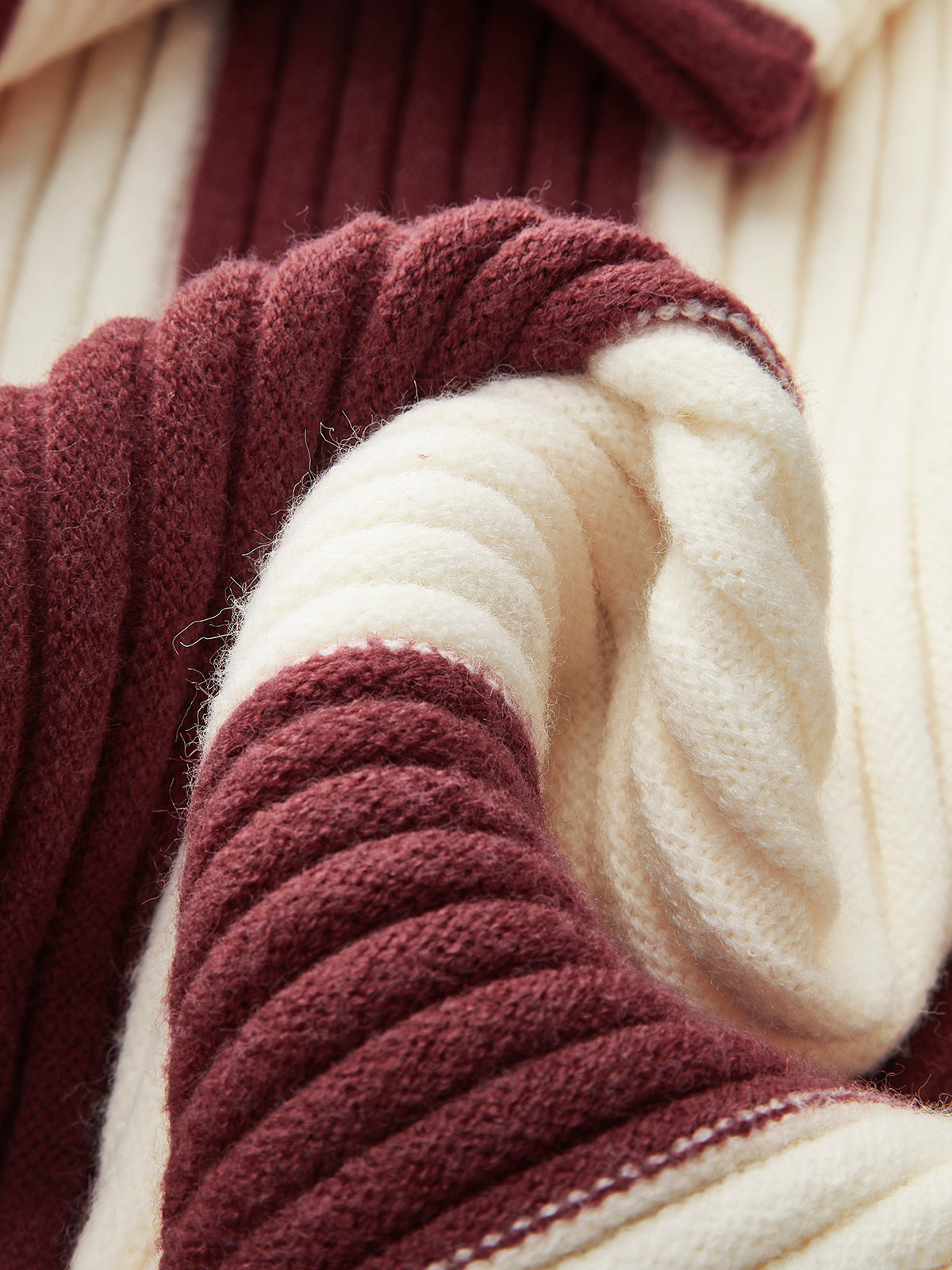 Amelia Ribbed Turtleneck Sweater | Colourblock Sweater