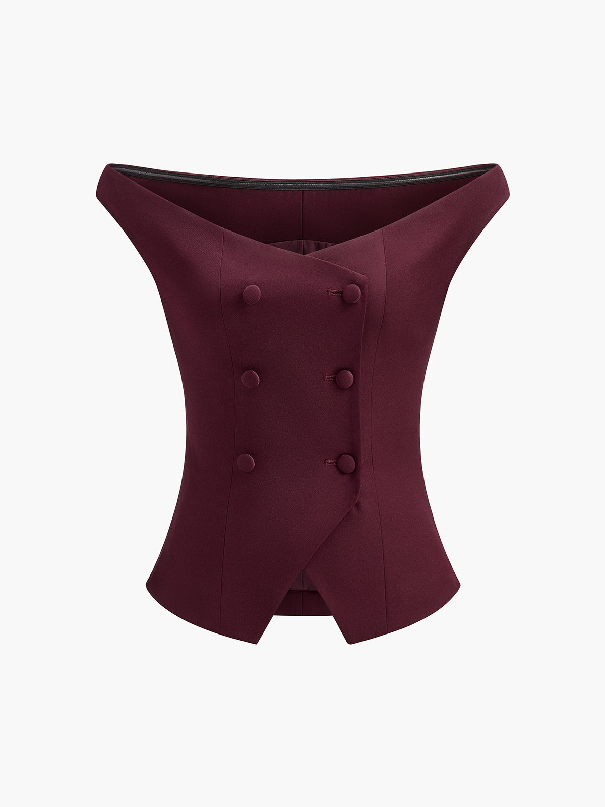 Elegante Top met Knopen en Open Schouders