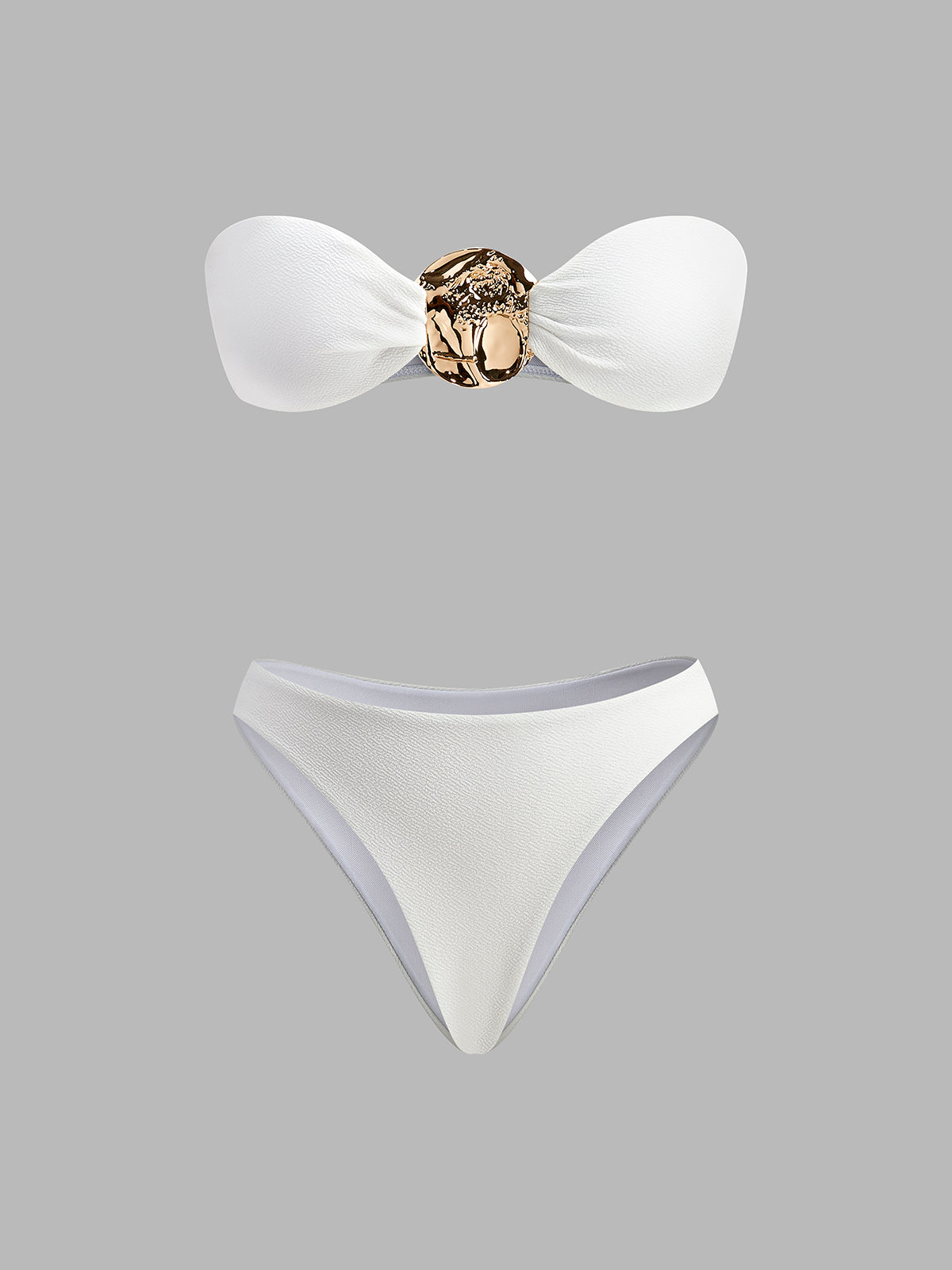 ikini Set met Gouden Details en Bijpassende Cover-Up voor Dames