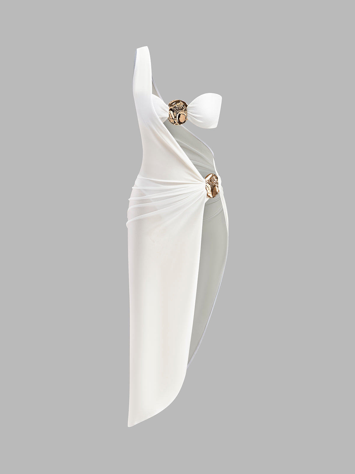 ikini Set met Gouden Details en Bijpassende Cover-Up voor Dames