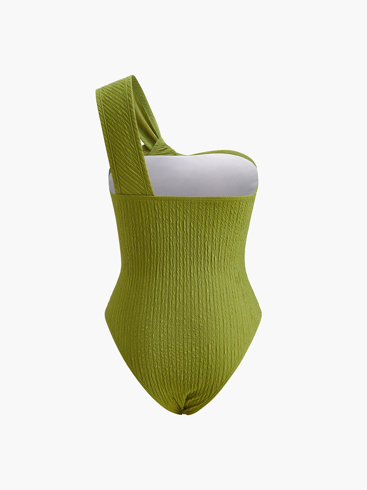 One-Shoulder Badpak met Ruches en Gedraaid Detail voor Dames