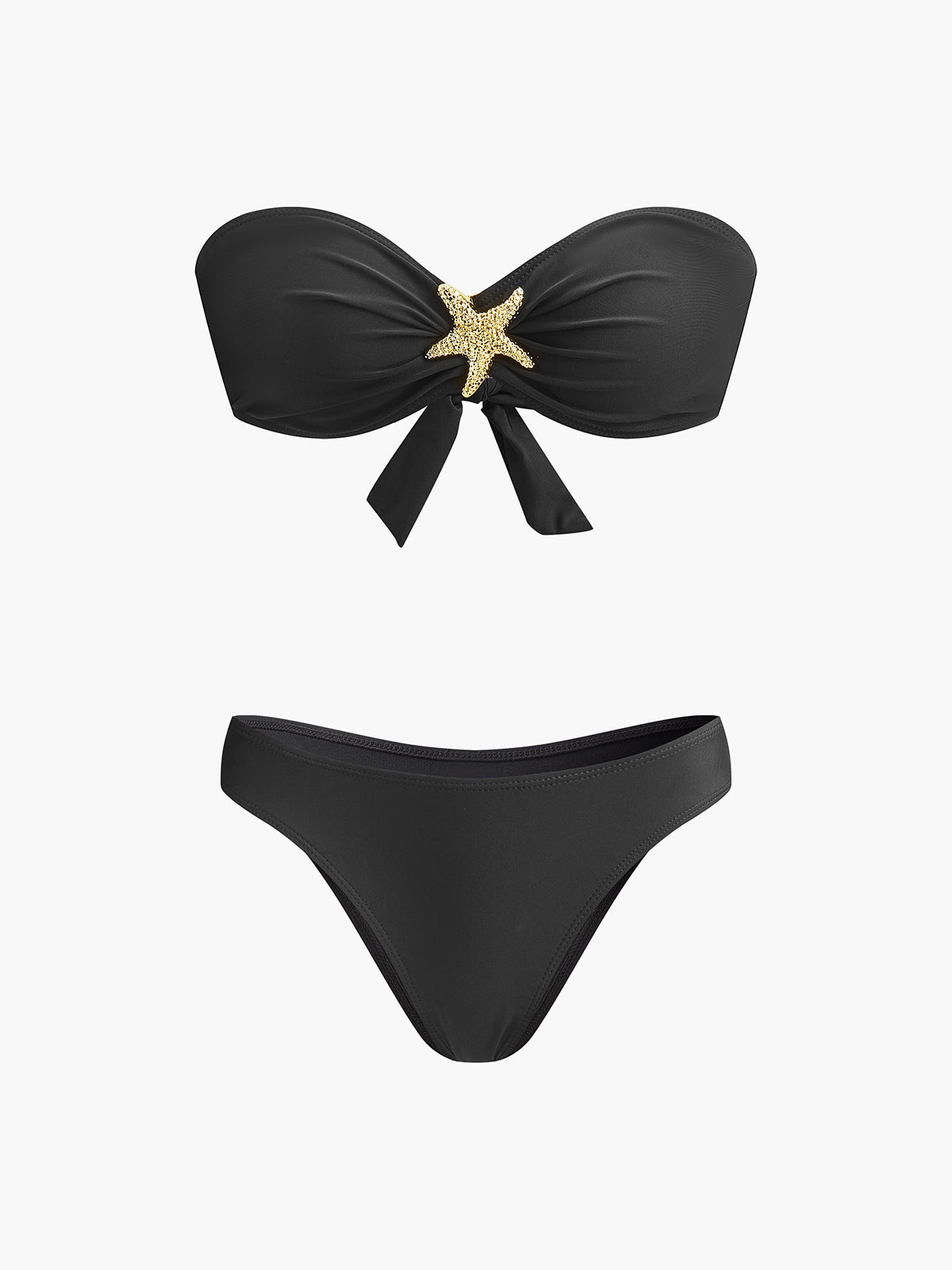 Bandeau Bikini met Zeesterdetail en Mesh Rokje voor Dames