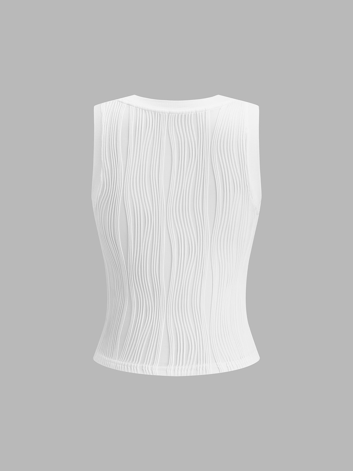 Solide Golvende Textuur Tanktop