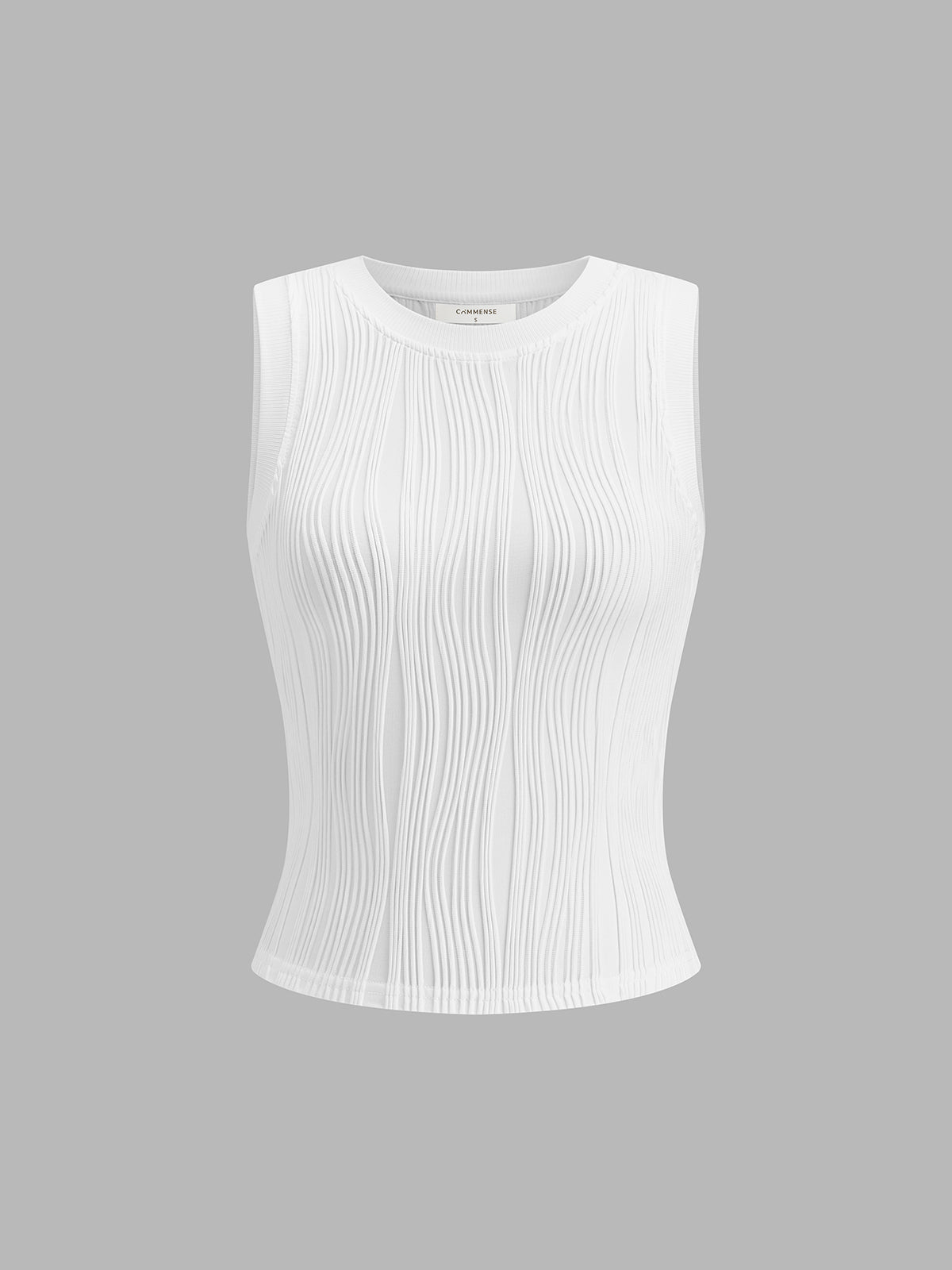 Solide Golvende Textuur Tanktop
