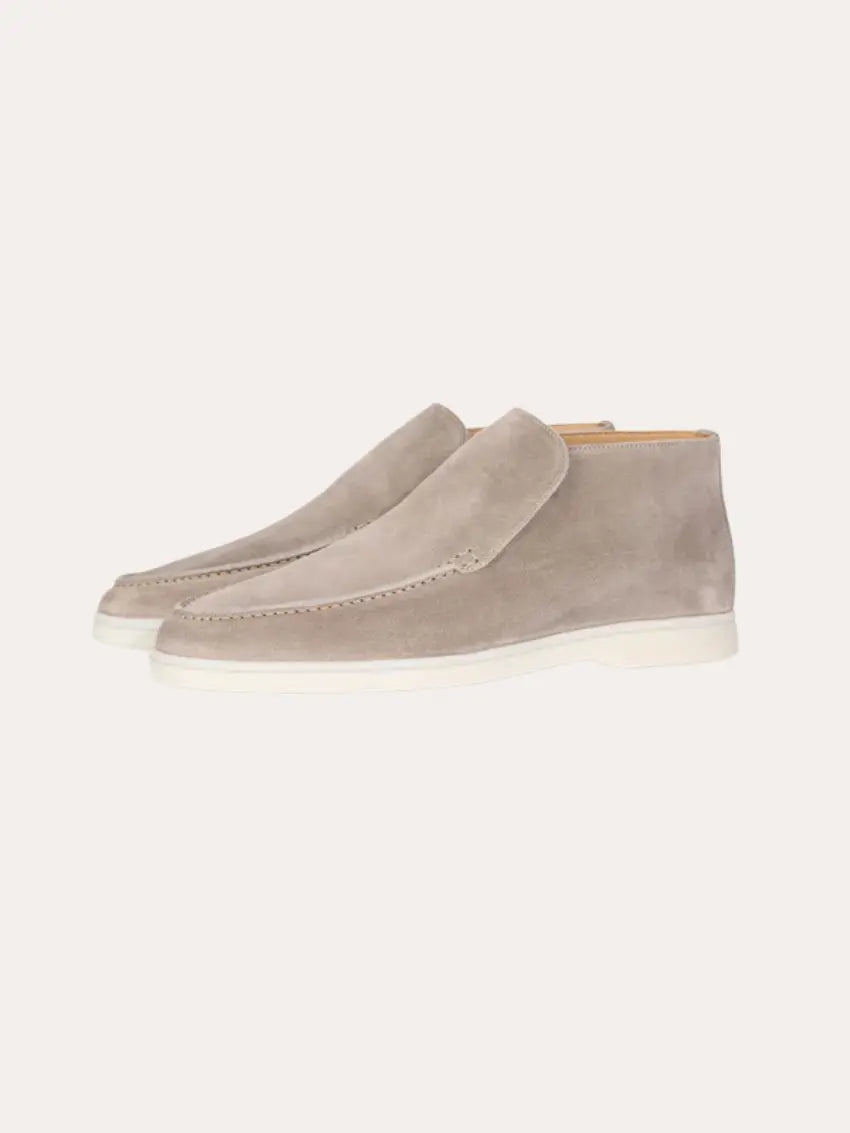 Verfijnde Beige Suède Loafers voor Heren