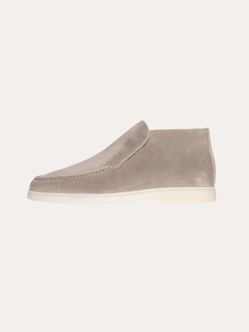Verfijnde Beige Suède Loafers voor Heren