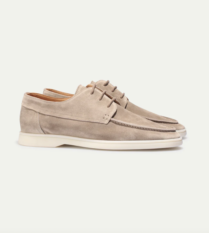 Chique Heren Suède Loafers – Veters Mocassin Design, Zachte Flexibele Zool