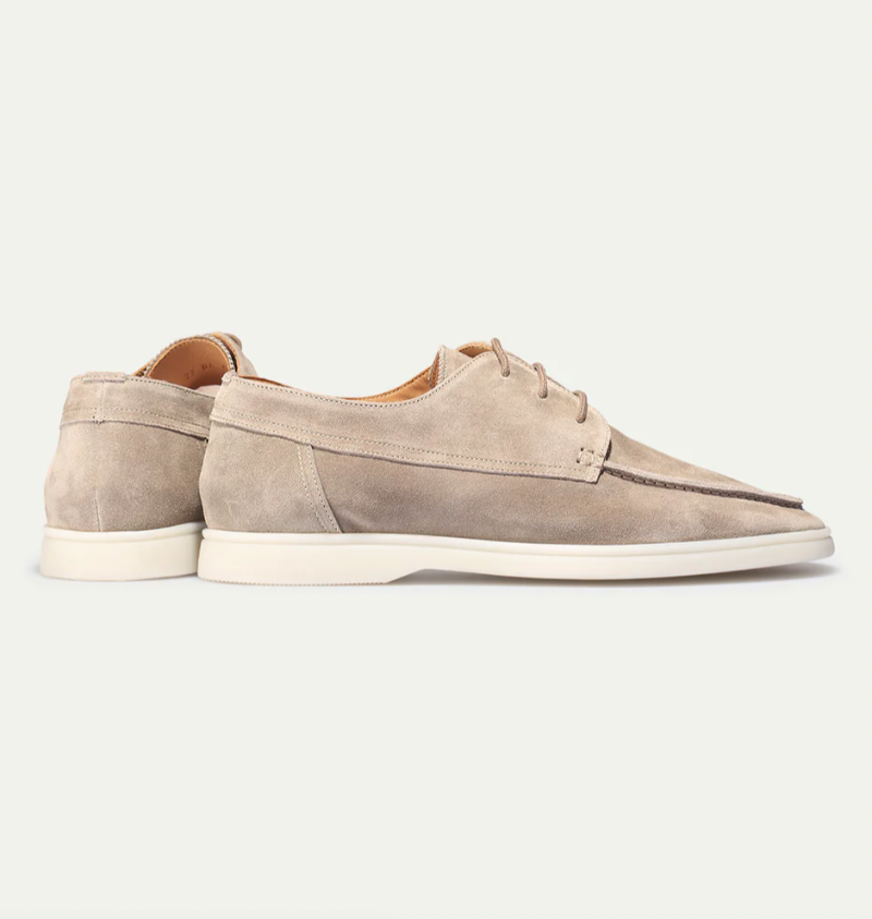 Chique Heren Suède Loafers – Veters Mocassin Design, Zachte Flexibele Zool