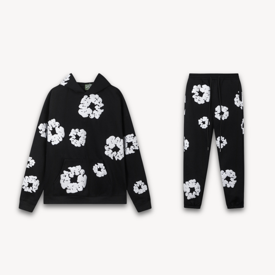Unisex Katoenen Wreath Hoodie en Joggingbroek Set