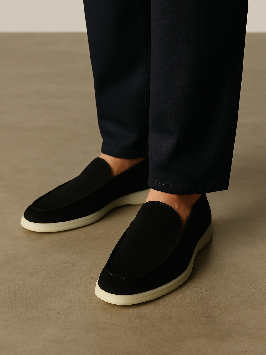 Klassieke Zwart Suède Loafers voor Heren