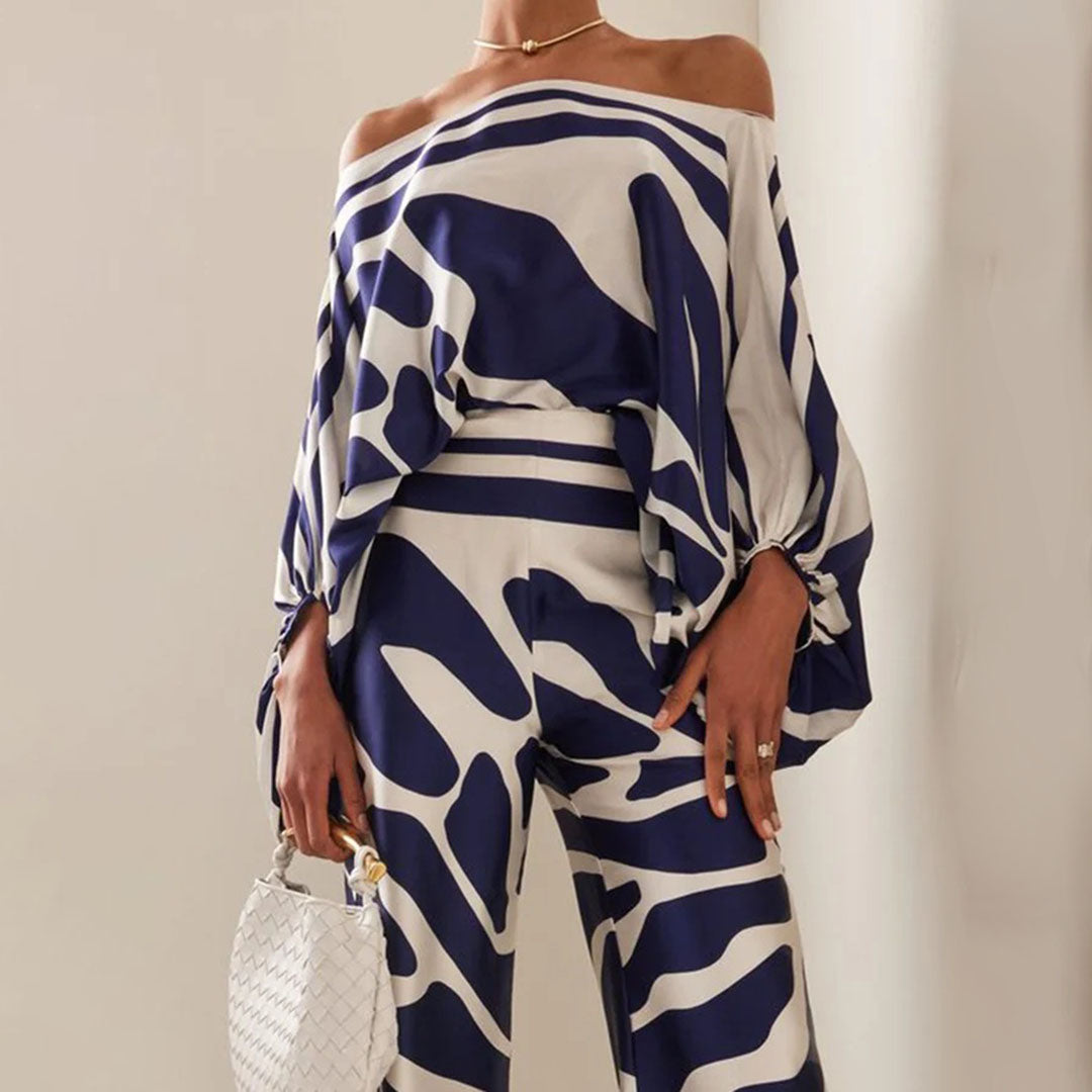 Elegante Tweedelige Satijnen Set voor Dames