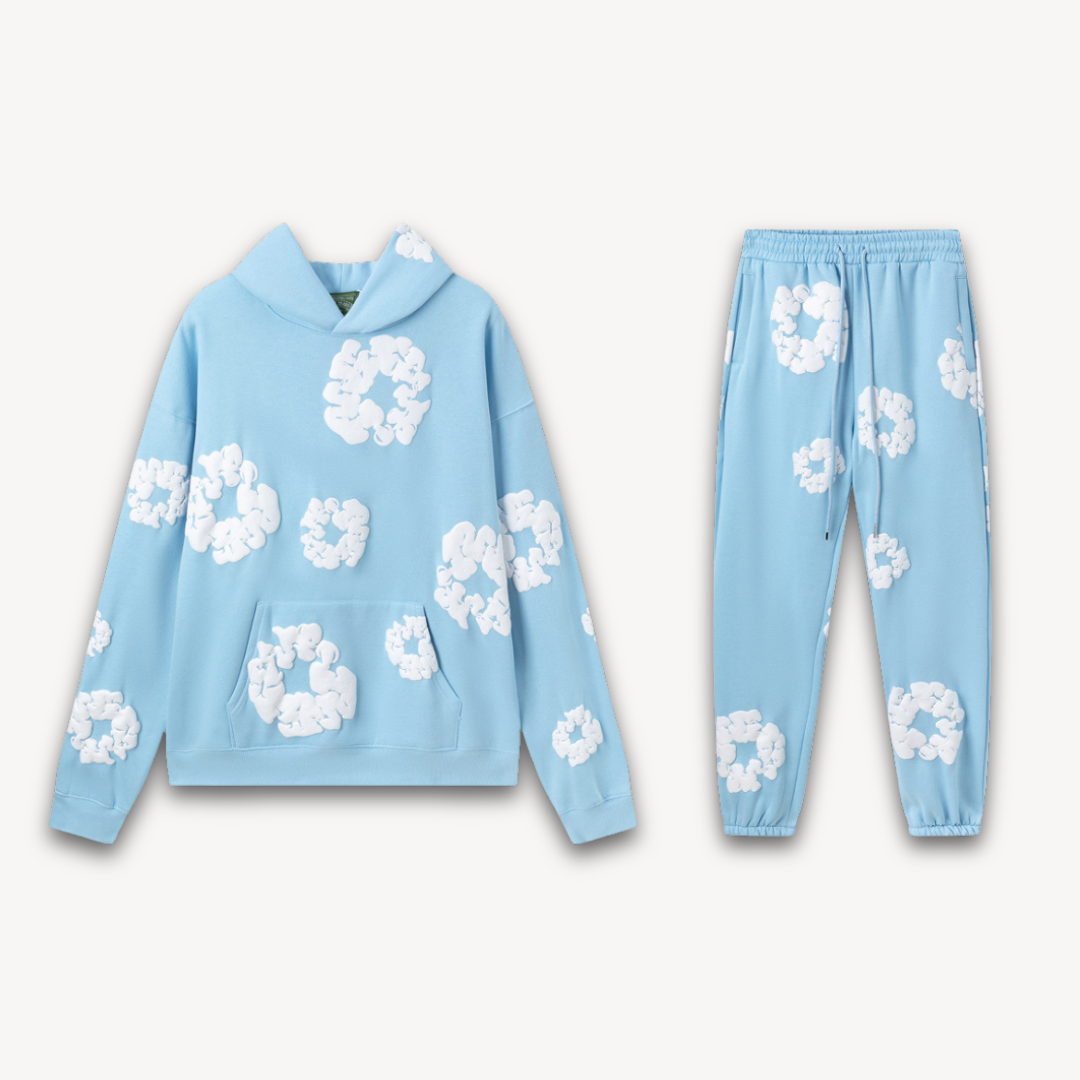 Unisex Katoenen Wreath Hoodie en Joggingbroek Set