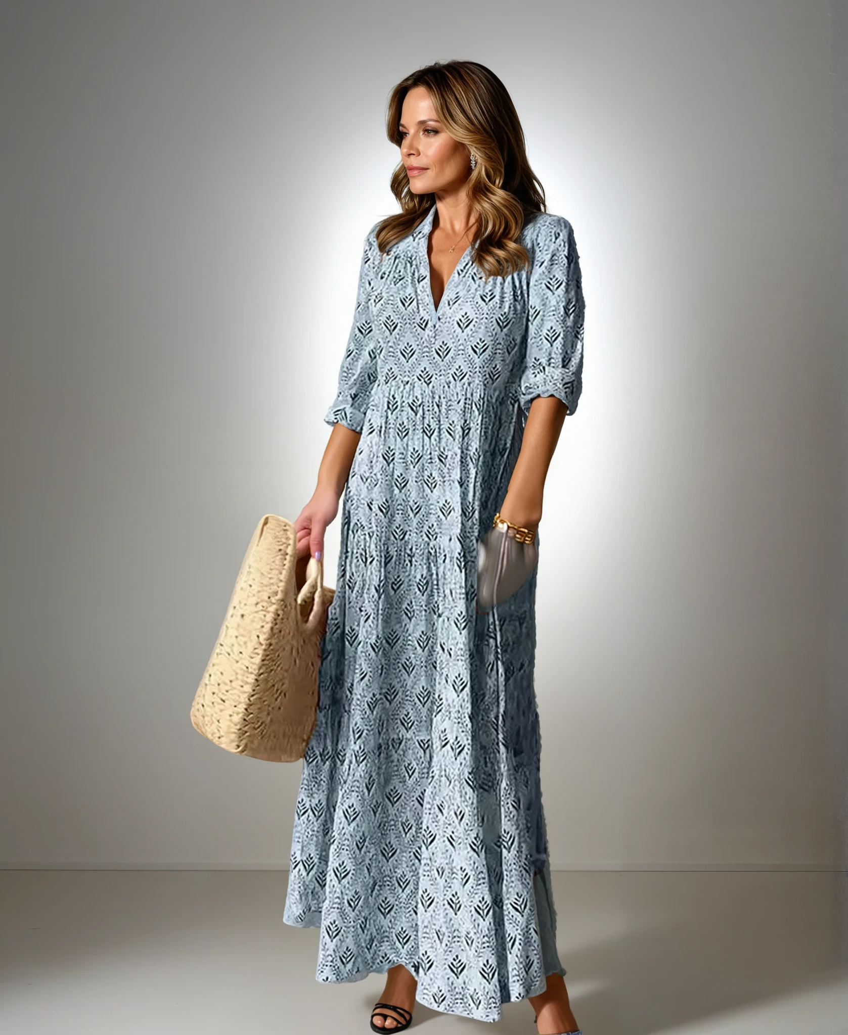 Boho Maxi Jurk met Zwierige Pasvorm voor dames