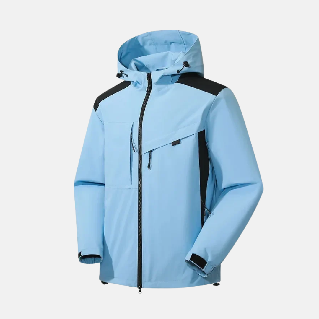 Men's Jacket – Water-Repellent – Relaxed Fit – Hood – Multiple Zippered Pockets