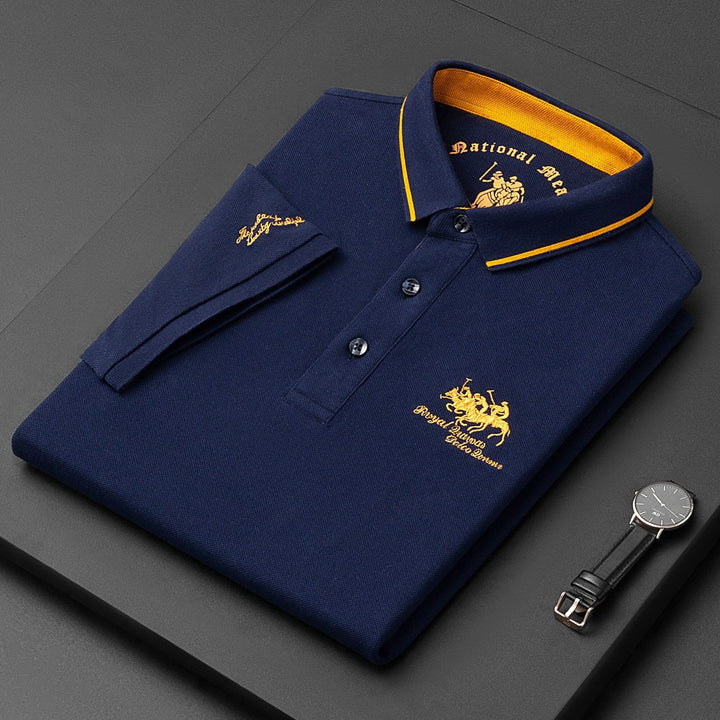 Heren Casual Korte Mouw Poloshirt met Knopen