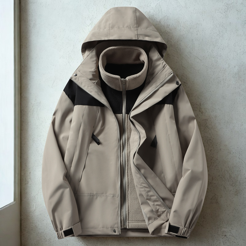 Heren Outdoor Jas – Waterafstotend – Afneembare Fleece – Verstelbare Capuchon