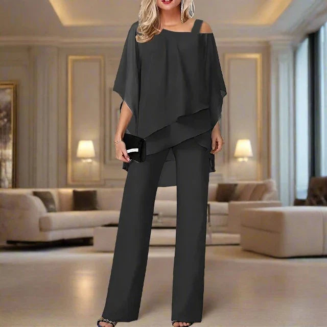 Verfijnde Chiffon Outfit voor Dames