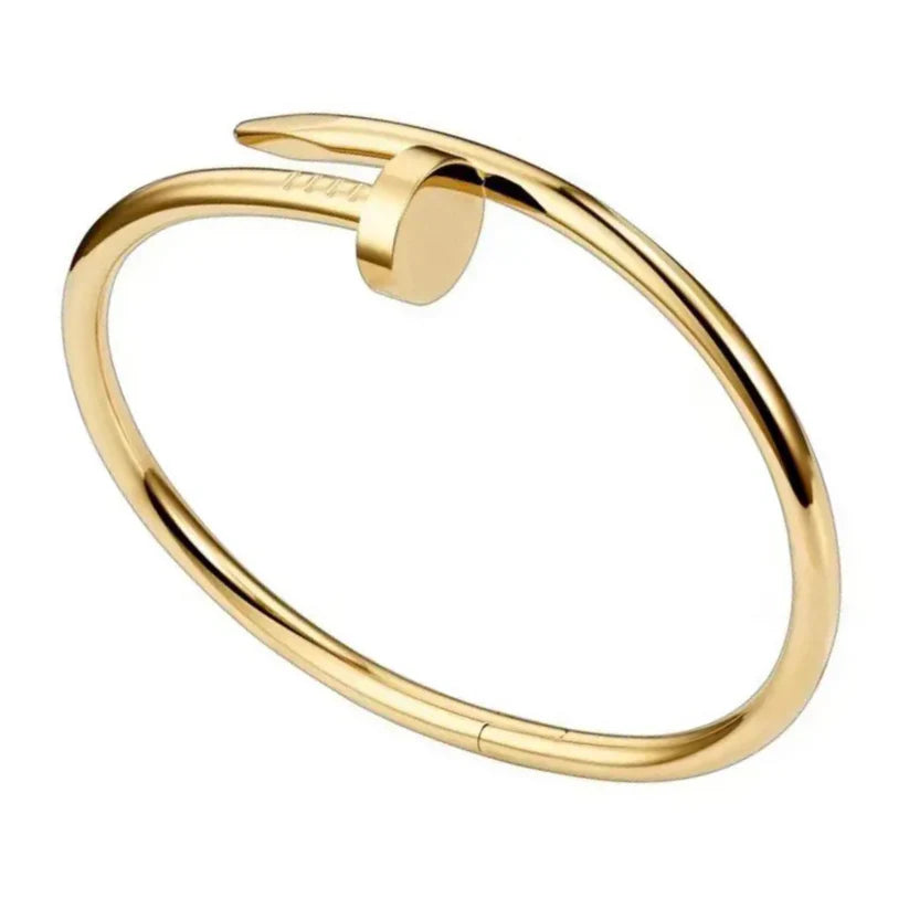 Stoere Goudkleurige Nail Armband voor Heren