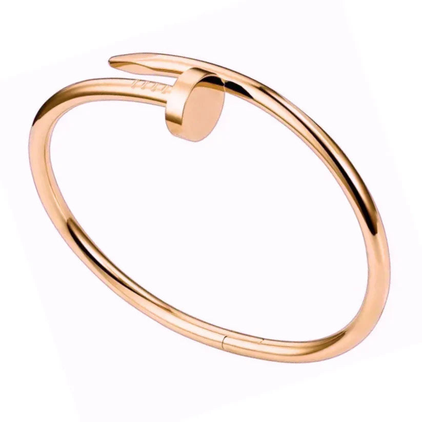 Stoere Goudkleurige Nail Armband voor Heren