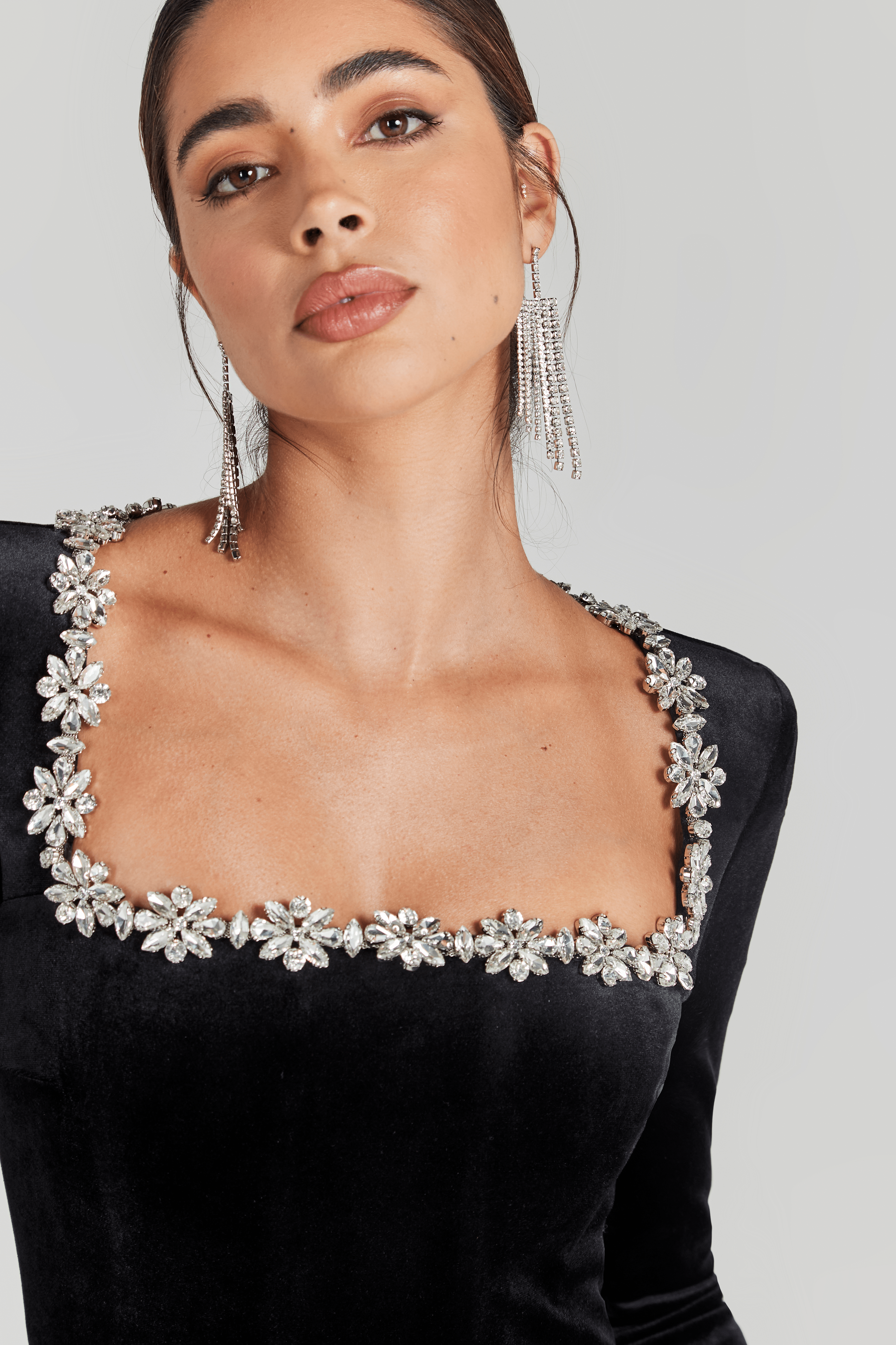 Effen Jumpsuit met Elegante Halslijn