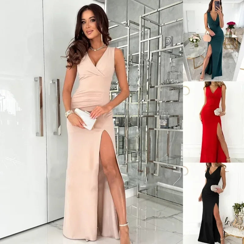 Elegante Mouwloze Maxi Jurk voor Dames