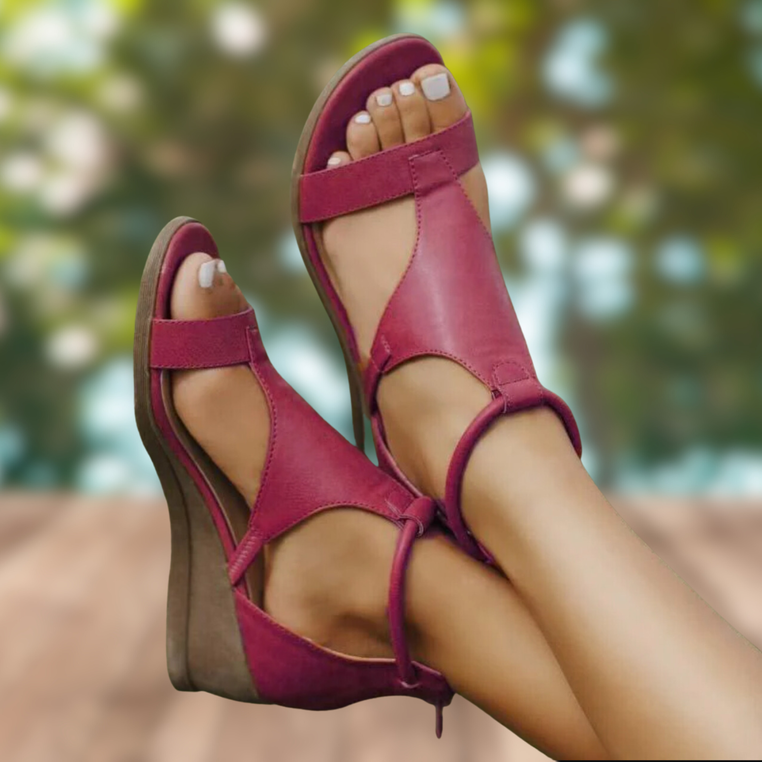 Chique Vintage Orthopedische Wedge Hakken voor Dames