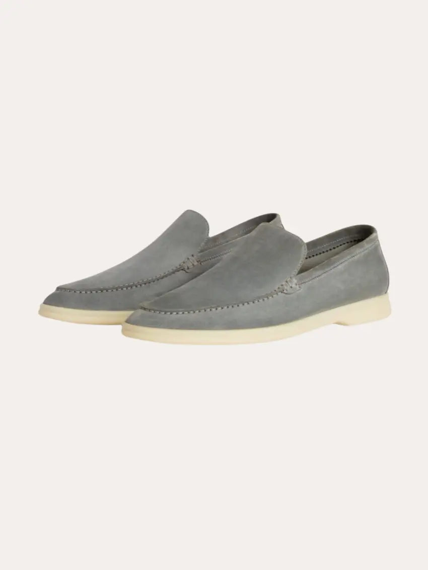 Casual Donker Grijs Suède Loafers voor Heren