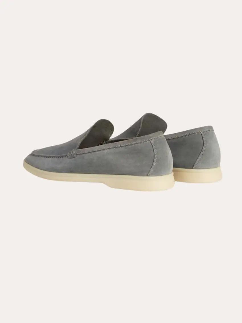 Casual Donker Grijs Suède Loafers voor Heren