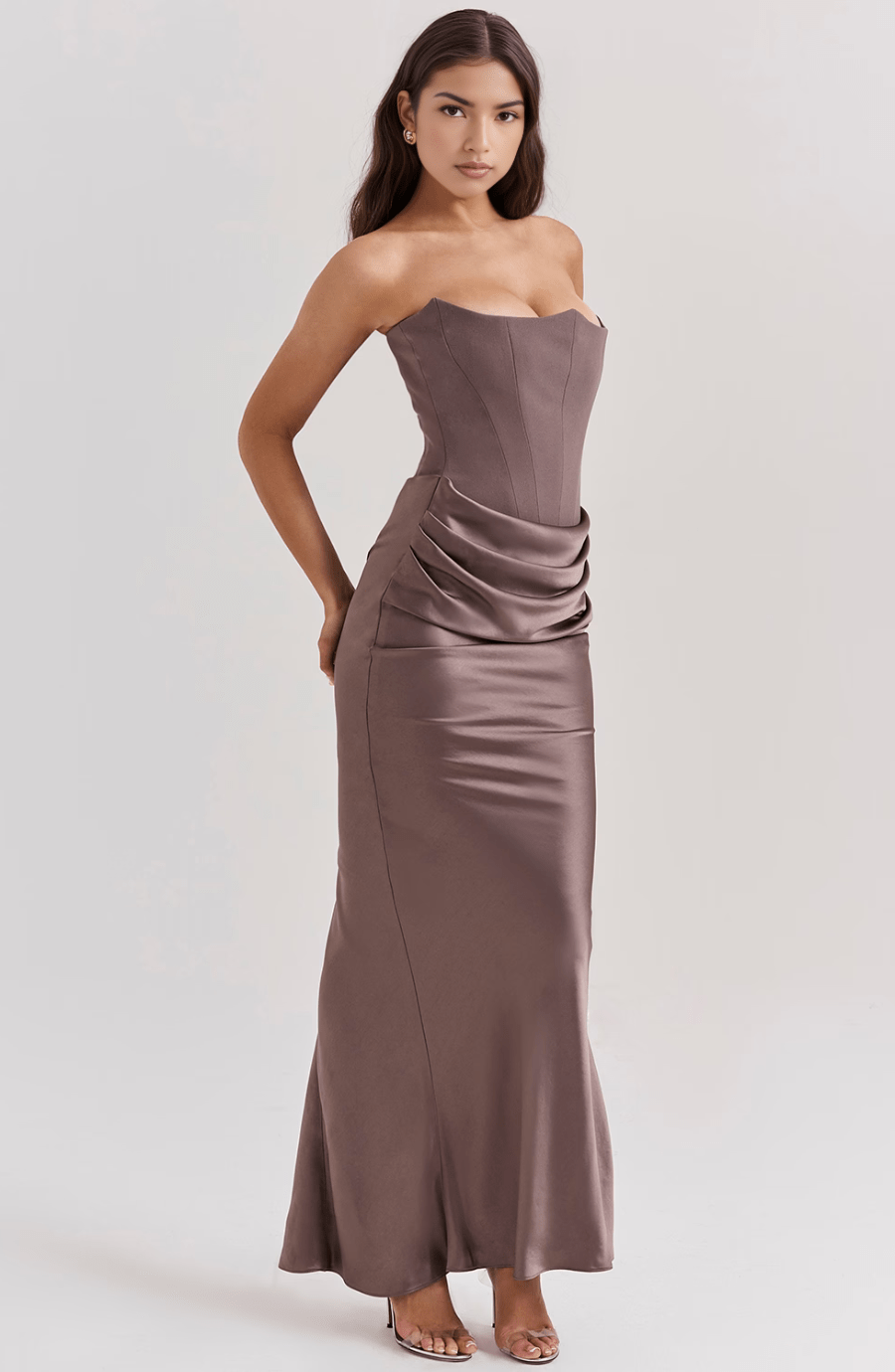 Elegante Lange Strapless Jurk