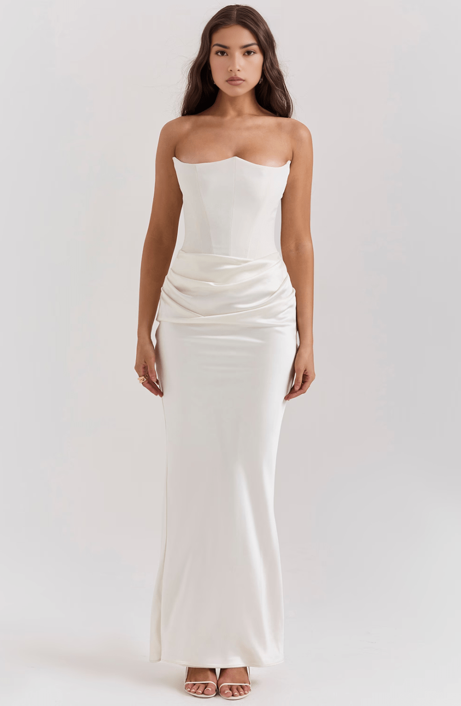 Elegante Lange Strapless Jurk