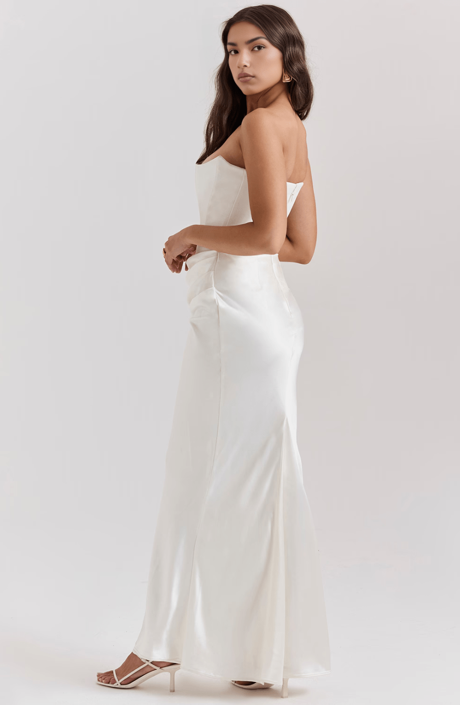 Elegante Lange Strapless Jurk