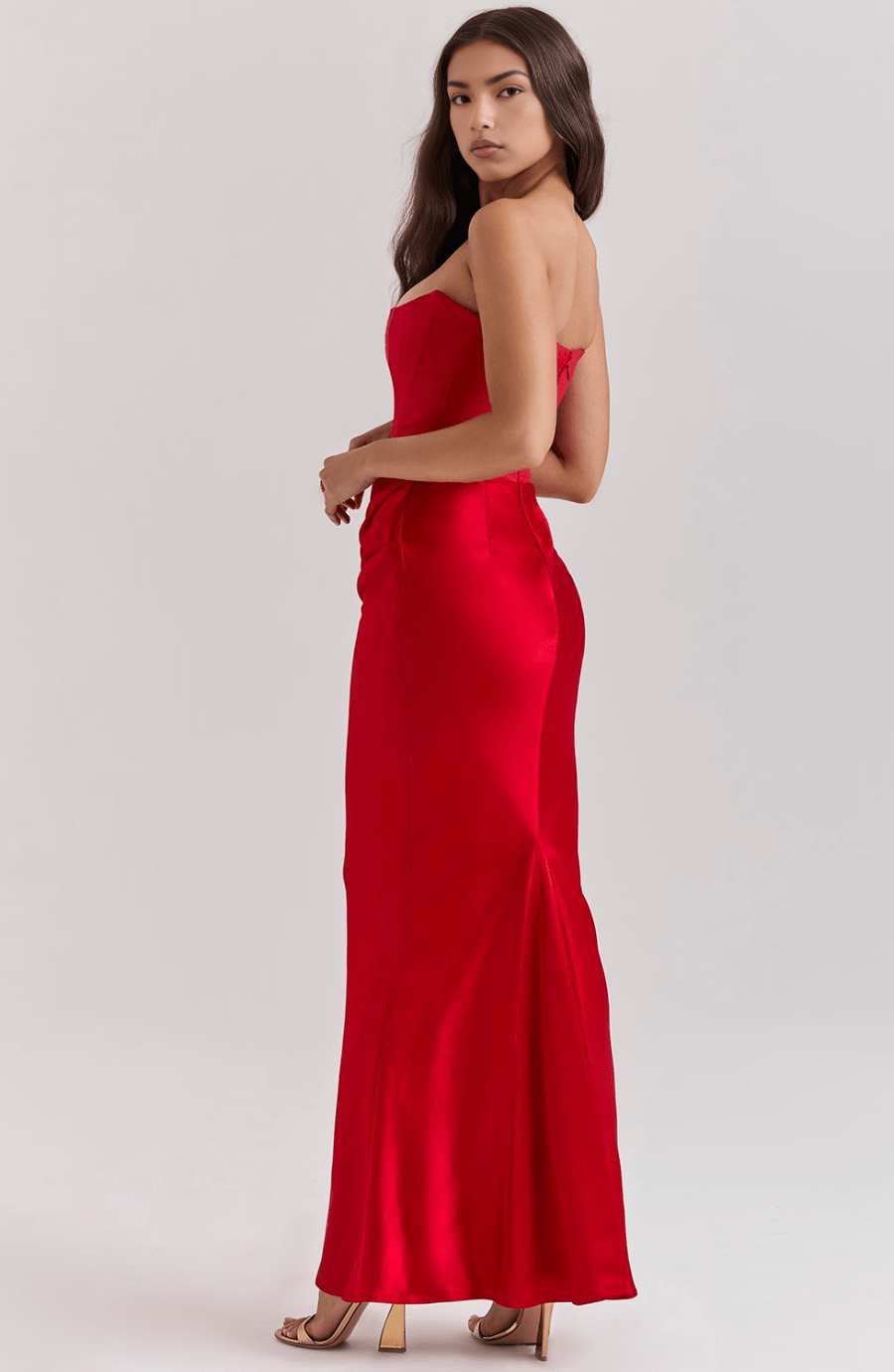 Elegante Lange Strapless Jurk