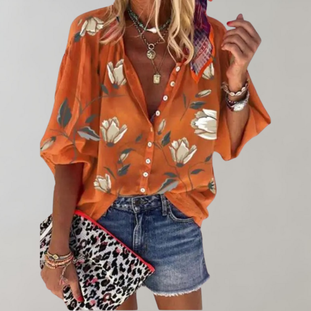 Zomerse Blouse met Bloemenprint voor Dames