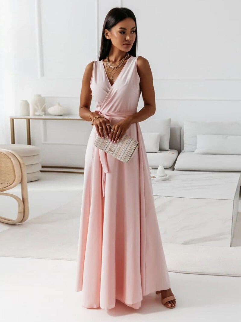Nina Maxi Jurk met V-hals