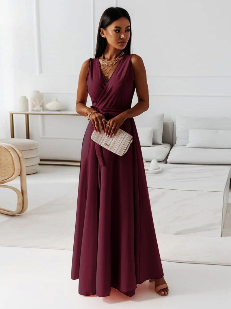 Nina Maxi Jurk met V-hals