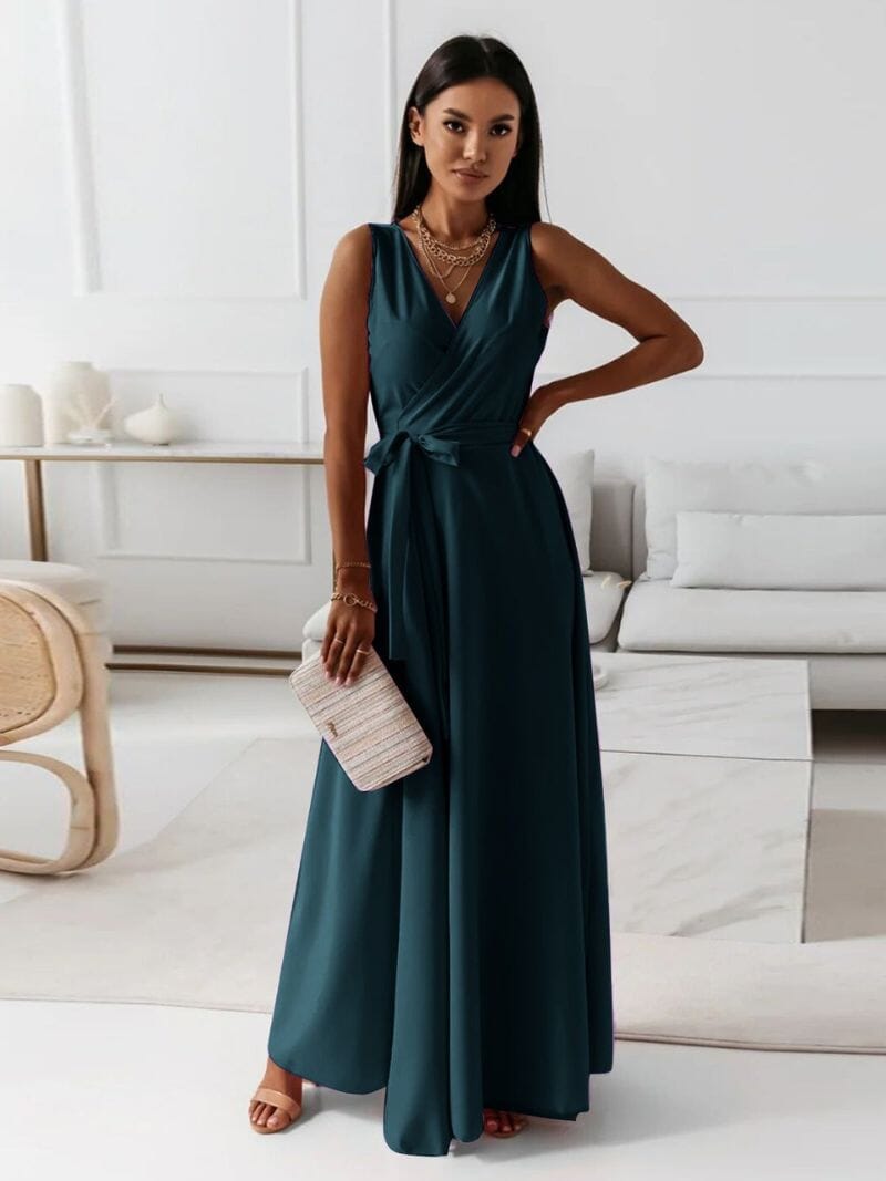 Nina Maxi Jurk met V-hals
