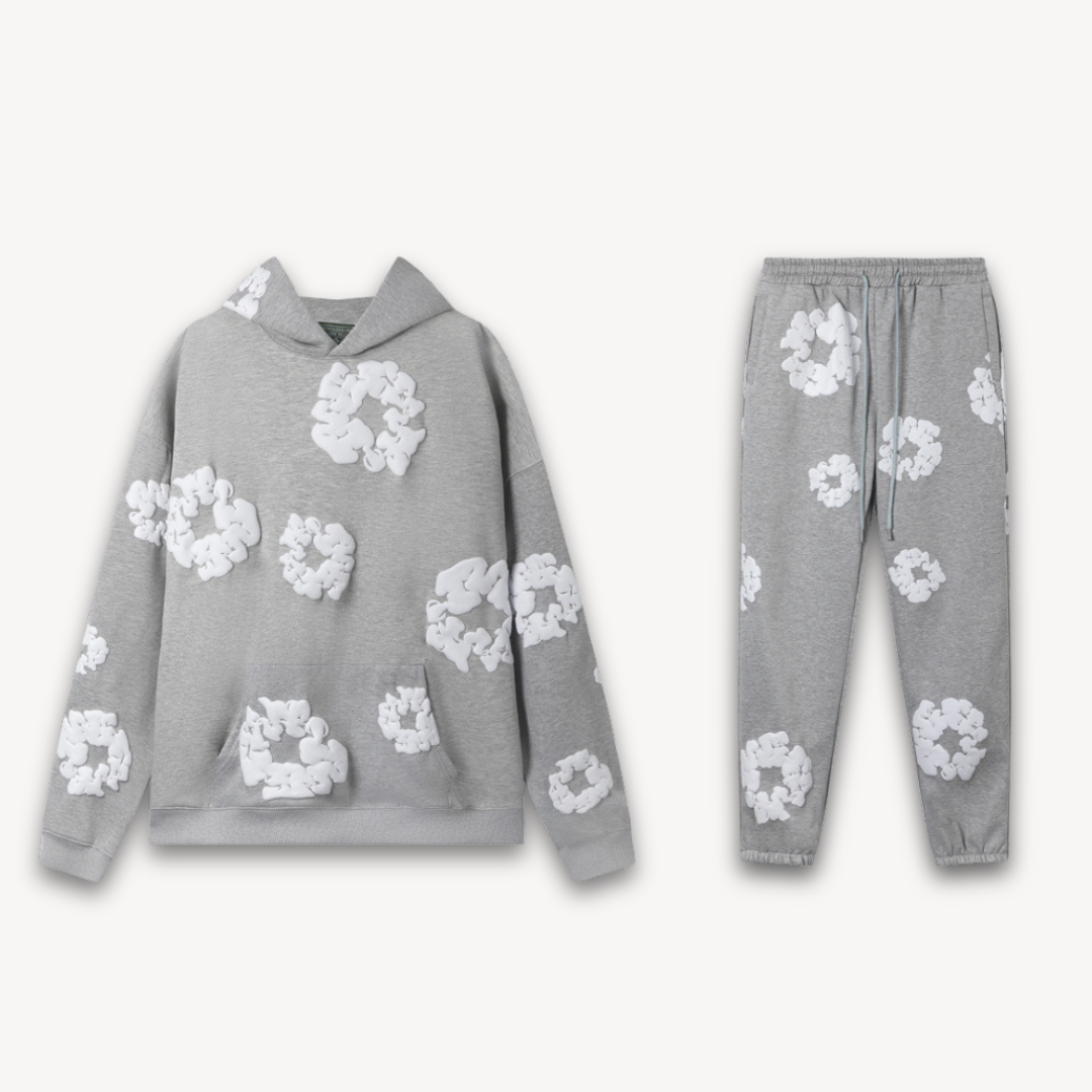 Unisex Katoenen Wreath Hoodie en Joggingbroek Set