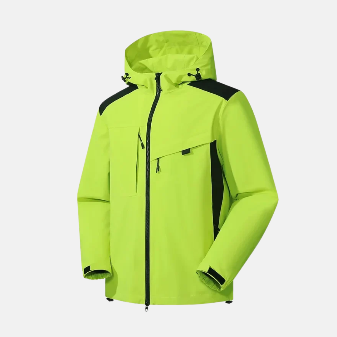 Men's Jacket – Water-Repellent – Relaxed Fit – Hood – Multiple Zippered Pockets