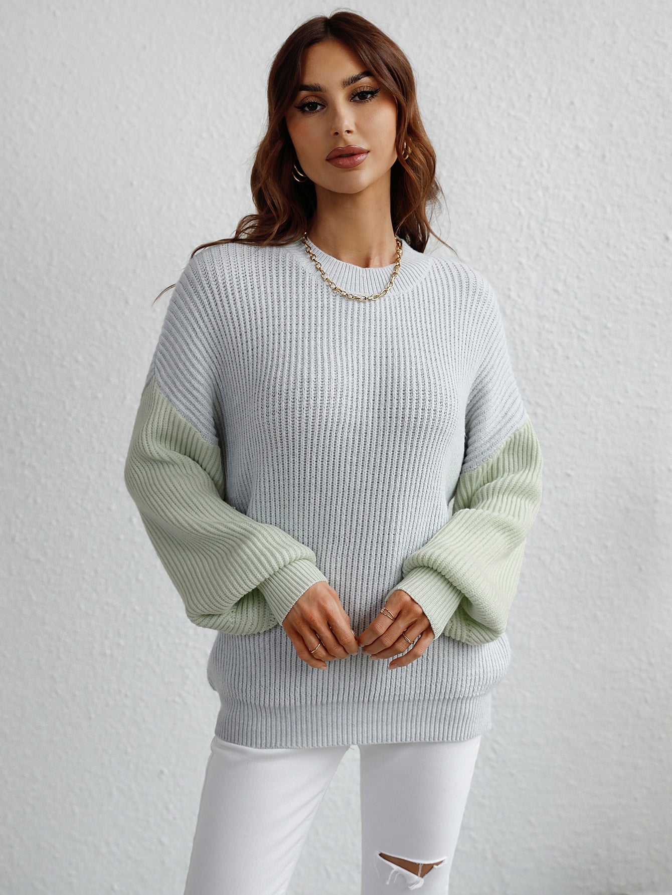Olivia Colourblock Sweater | Long Sleeve Sweater